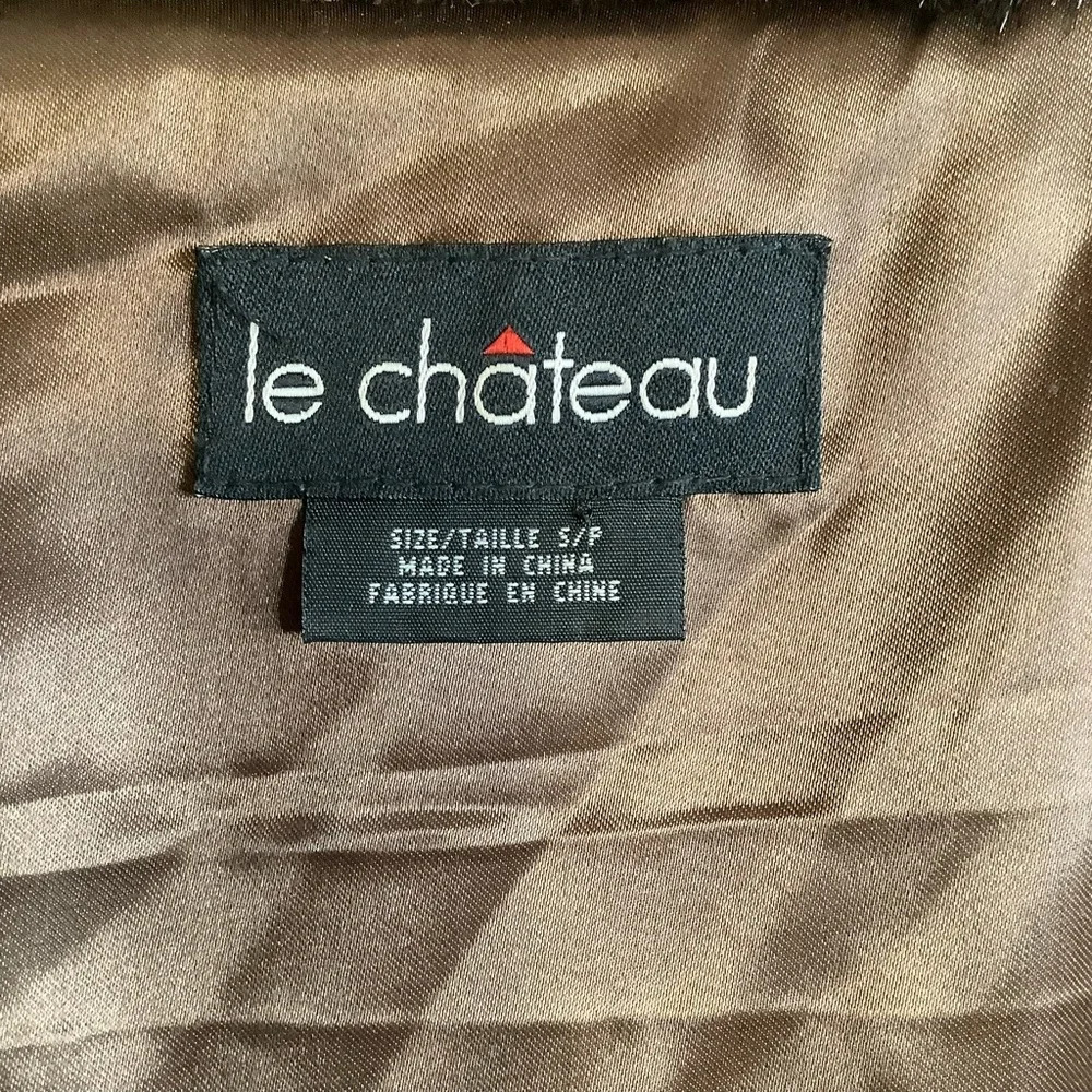 LE CHATEAU Faux Fur Mink Zip Vest Size S - Picture 11 of 15